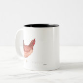 鶏ひん水彩養殖動物の鳥ヴィンテージ ツートーンマグカップ (正面左)