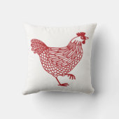鶏ひん赤と白鳥 クッション (裏面)