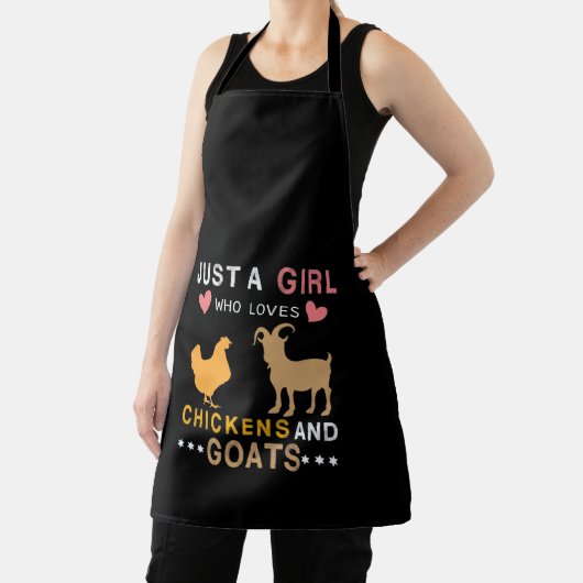鶏やヤギを愛する女の子にすぎない エプロン (インサイチュ)
