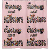 鶏やローター シャワーカーテン (正面)