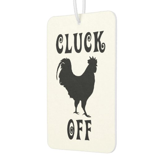 鶏をクックオフ カーエアーフレッシュナー (左)