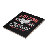 鶏を愛する女の子 – チキンラバーポー タイル (側面)