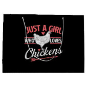 鶏を愛する女の子 – チキンラバーポー ラージペーパーバッグ (裏面)