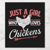 鶏を愛する女の子 – チキンラバーポー ワインラベル (シングルラベル)