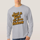 鶏を愛する少女たち Tシャツ (正面)