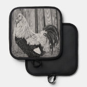 鶏を腐らせる 鍋敷き (正面/裏面)