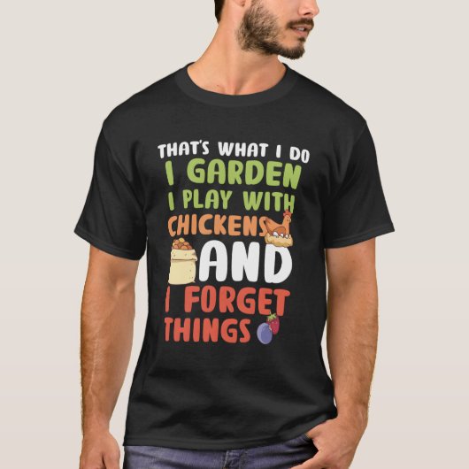 鶏を薄く遊て庭に忘れす Tシャツ (正面)