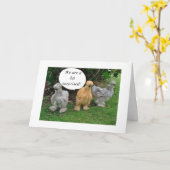 鶏を語り続けて笑う カード (黄色い花)