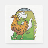 鶏を飼う スタンダードランチョンナプキン (正面)