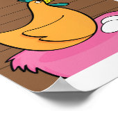 鶏イラストレーションキッズファーム動物アートポスター ポスター (角)