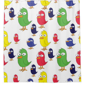 鶏カラフル肉 シャワーカーテン