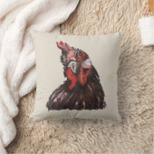 鶏クラッキングファームハウス枕 クッション (ブランケット)