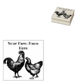 鶏パーソナライズされた鶏と鶏の牧場 ラバースタンプ (押印)