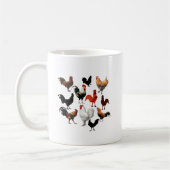 鶏丁ヴィンテージ素朴鶏 コーヒーマグカップ (左)