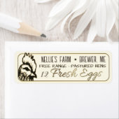 鶏付エッグカートン差出人住所ラベル ラベル (インサイチュ)
