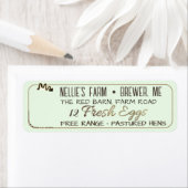 鶏付エッグカートン差出人住所ラベル ラベル (インサイチュ)