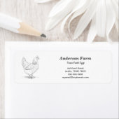 鶏住所 シールシール付き生卵 ラベル (インサイチュ)