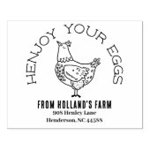 鶏卵おもしろい事業差出人住所編 ラバースタンプ (インプリント)