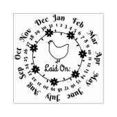 鶏卵カートンの日付スタンプに置く ラバースタンプ (インプリント)