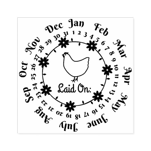 鶏卵カートンの日付スタンプに置く ラバースタンプ (インプリント)