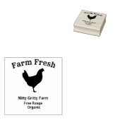 鶏卵スタンプのパーソナライズ小口切手 ラバースタンプ (押印)