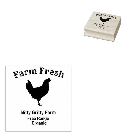 鶏卵スタンプのパーソナライズ小口切手 ラバースタンプ (押印)