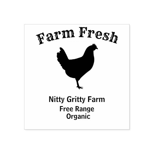 鶏卵スタンプのパーソナライズ小口切手 ラバースタンプ (インプリント)