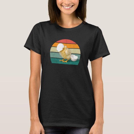 鶏卵チキンクープ鶏卵ハシゴ鶏 Tシャツ (正面)