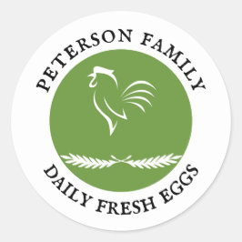 鶏卵ビジネス用品チキンイラストレーション ラウンドシール