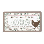 鶏卵付き卵カートンラベル植物体 ラベル (正面)