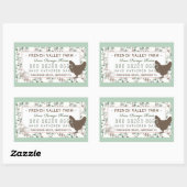 鶏卵付き卵カートンラベル植物体 長方形シール (シート)