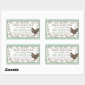 鶏卵付き大型卵カートンラベル植物体 長方形シール (シート)