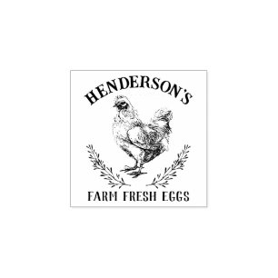 鶏卵素朴スタンプ ラバースタンプ