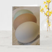鶏卵3個 カード (黄色い花)