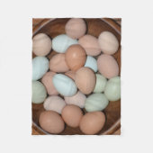 鶏卵 フリースブランケット (正面)