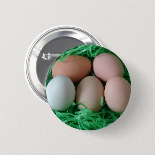 鶏卵 缶バッジ (正面&裏面)