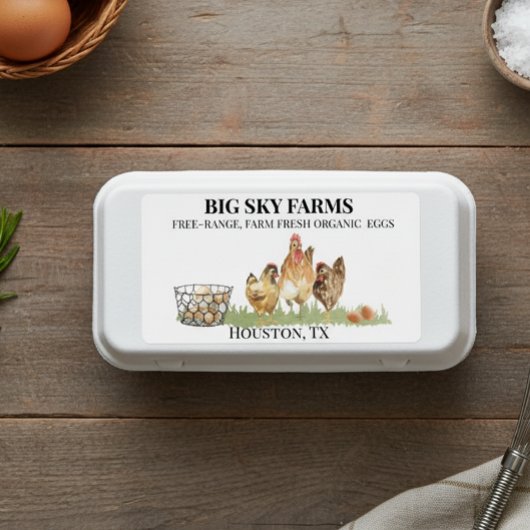 鶏卵 農場 水彩画 新鮮な カートン ラベル
