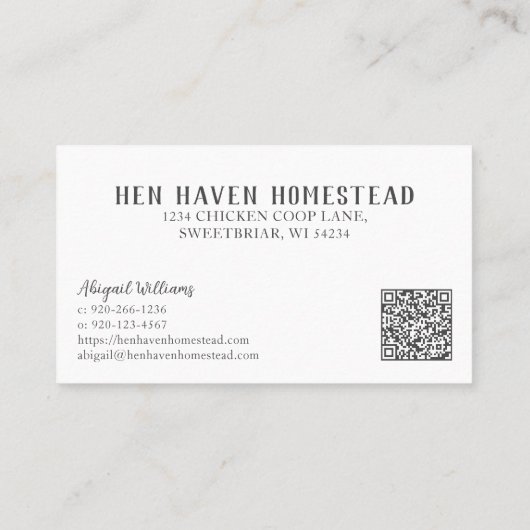 鶏卵QRCode名刺 名刺 (裏面)