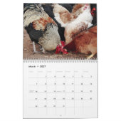 鶏及びオンドリのカレンダー カレンダー (3月 2027)