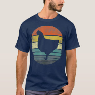 鶏好きな人のギフト 面白い農夫 レトロ ヴィンテージ Tシャツ