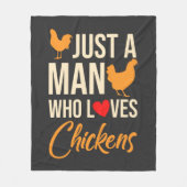 鶏好きの鶏を好む人に過ぎぬ フリースブランケット (正面)