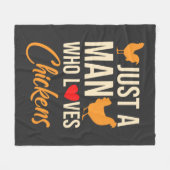 鶏好きの鶏を好む人に過ぎぬ フリースブランケット (正面(横))