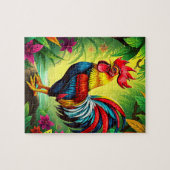 鶏威厳のあるの子ども達 ジグソーパズル (横)