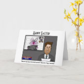 鶏小屋クープ 折りたたみ式グリーティングカード カード (黄色い花)