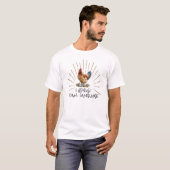鶏愛好者向けのユーモアたっぷりのTシャツ「I Speak Fowl Language」 Tシャツ (正面フル)