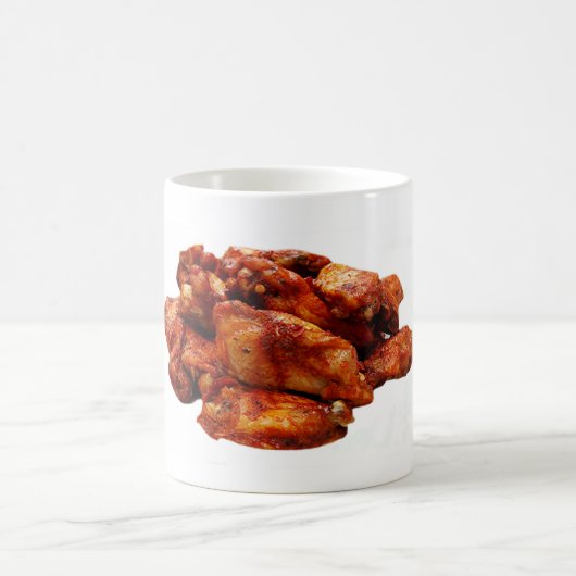 "鶏手羽肉"のデザインのマグ コーヒーマグカップ (中央)