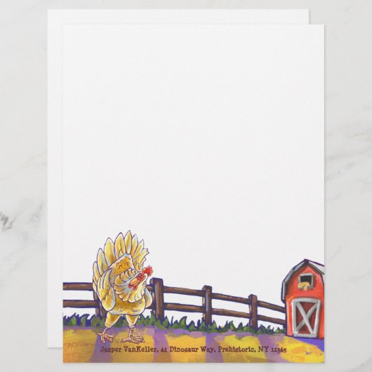 鶏文具 (正面/裏面)