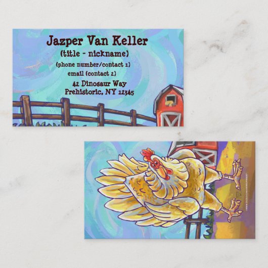 鶏文具 名刺 (正面/裏面)