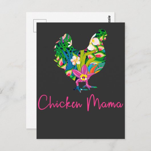 鶏母は、女性の可愛い鶏を農家にする ポストカード (正面/裏面)