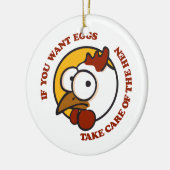 鶏気にを取り除く1 セラミックオーナメント (左)